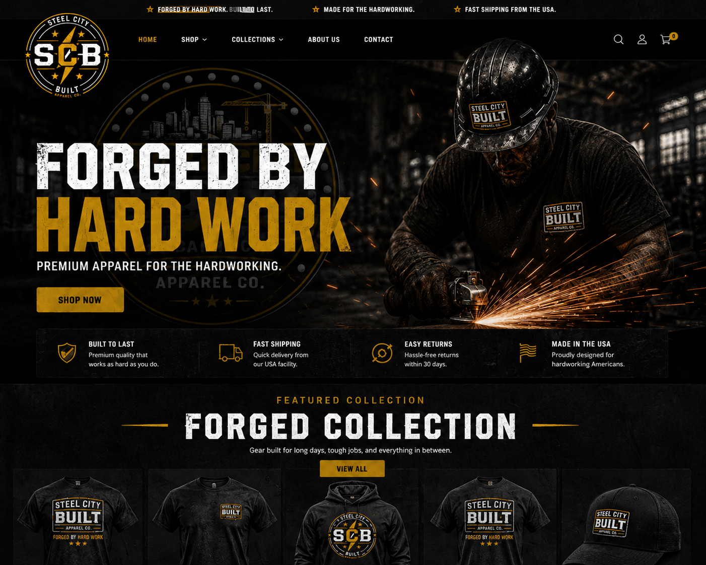 Steel City Built homepage
